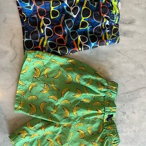 2 pairs of boys swim trunks